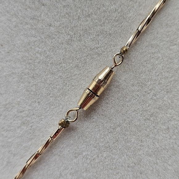 VINTAGE Italian Venetian Murano Millefiori Glass Bead Gold Filled Necklace - Picture 8 of 8